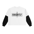 Layered Contrast Sleeve Cotton T-Shirt