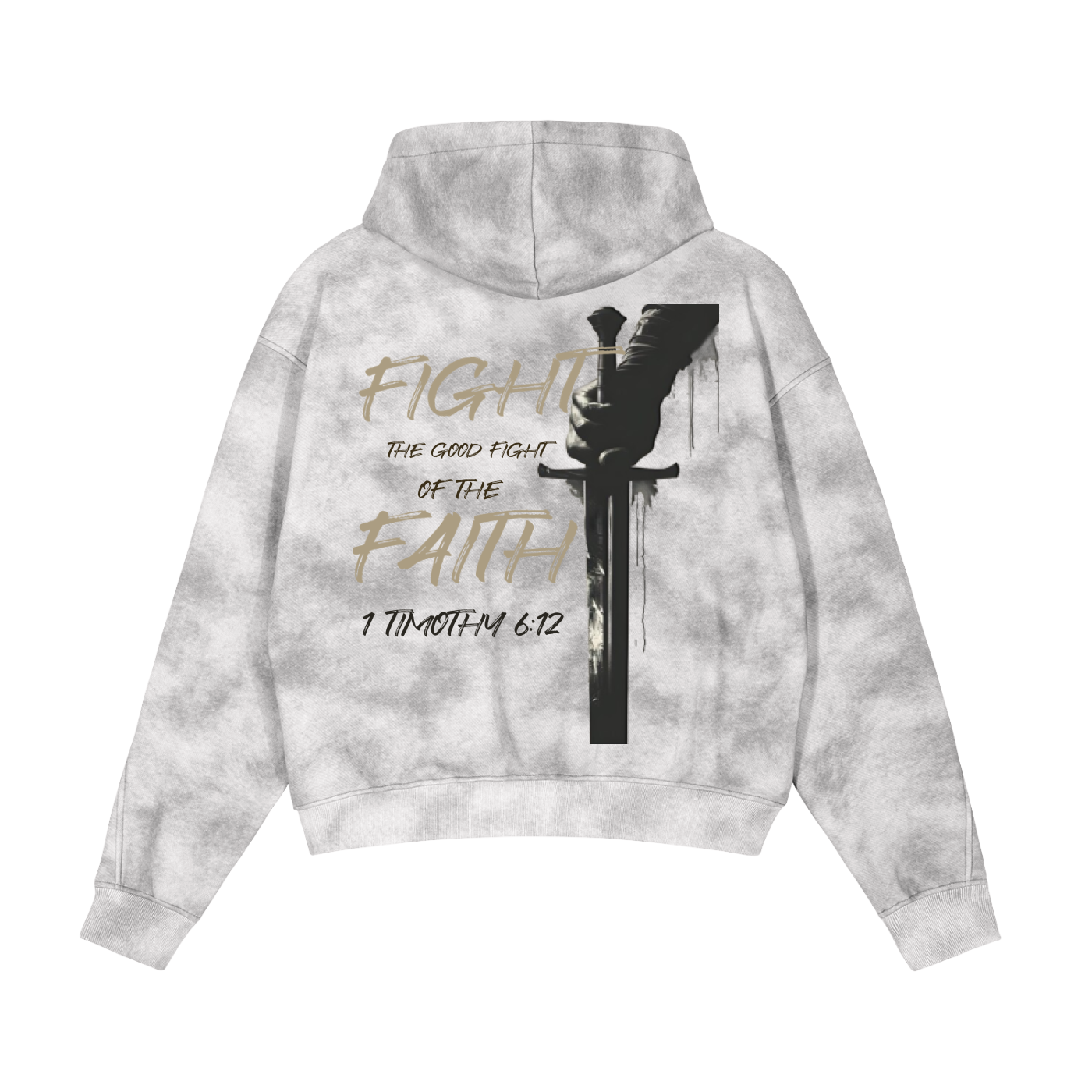 Dirty Washed Zip-Up Fleece Hoodie